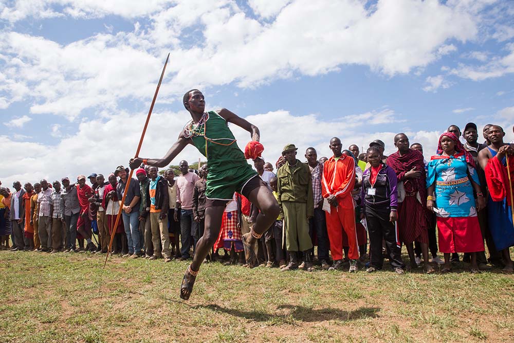 220527 a maasai community member competes in the maasai olympics